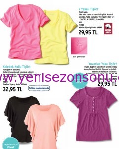 yeni sezonun moda renklerinde tişörtler