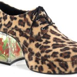 leoparlı değişik dolgu topuklu ayakkabılar