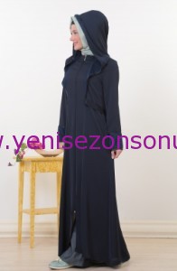 yeni sezon feraceler mileny kapisonlu ferace lacivert