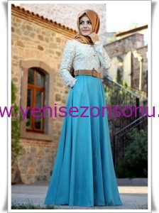 yeni sezon pınar şems 2014 bayram için elbise modelleri kapalı giyimi modelleri