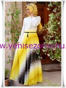 yeni sezon pınar şems 2014 bayramlık tesettür kombinler kapalı giyimi modelleri