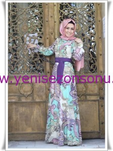 yeni sezon pınar şems 2014 mint bayramlık elbise modelleri kapalı giyimi modelleri