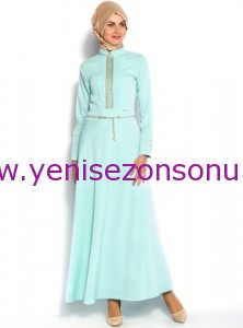 yeni sezon mint tesettür elbise