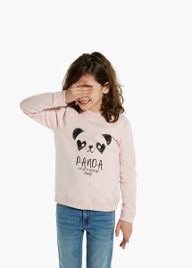 mango kids yeni sezon indirimi reglan kol panda sweatsihrt