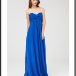 oleg cassini yeni sezon gece elbiseleri saks mavisi straples elbise