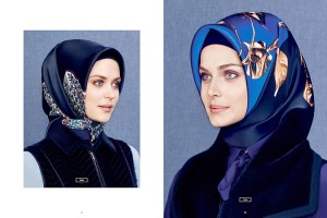 en güzel mavi tonların ipek eşarplar